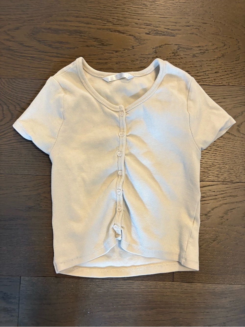 Urban Kids creme short sleeve top sz large kids
